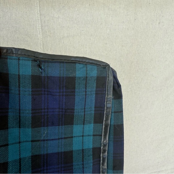 Vintage Blue/Green Plaid Garment Bag - Picture 10 of 11